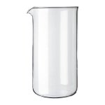 Bialetti French Press Coffee Plunger Spare Glass Beaker - 3 Cup 0.35L H:13CM D:7CM