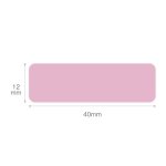NB128 - - D11 D101 D110 H1S - 12X40MM - 160 Pink Labels
