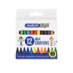 Marlin Kids Wax Crayons 8MM 12PC