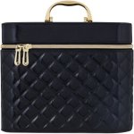 Clicks Cherry Glam Quilted Vanity Bag Black Large