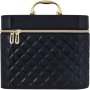 Clicks Cherry Glam Quilted Vanity Bag Black Large