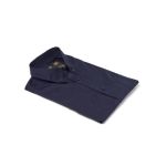 100% Cotton Long Sleeve Formal Shirt - Navy - XL