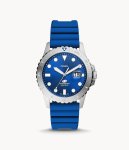 Fossil Three-hand Blue Silicone Men's Watch FS5998