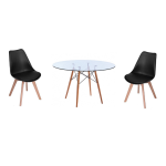 Modern Wooden Table - With 2 X Frankfurt Chairs