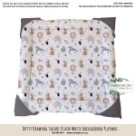 Playmat Safari Dotty Drawing Safari Plain White Background