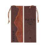 Bookmark - Faith Mountains Faux Leather Two-tone Brown