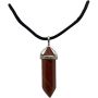 Pendant Natural Stone Charm Gemstone With Necklace - Red Jasper