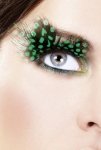 Black Green Feather Eyelashes