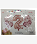 Casey 13PC Rose Gold And White Balloon Set NR.2
