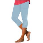 Breaise Capri Leggings For Women Scalloped Hem Slim Fitted Workout Pants Stretchy Seamless Compression Capri Pants