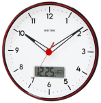 Rhythm Analog Wall Clock With Lcd Calendar Display 32.0CM X 32CM X 4.8CM