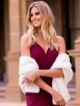 Sophia Faux Fur Wrap - 0 Porcelain