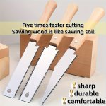 Precision Japanese-style Double-sided Hand Saw - SK5 Steel Fine Toothed For Woodworking & Gardening 6-INCH Blade Portable MINI S