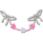 Silver Meta Flower Chain Jibbitz - Multi Osfa