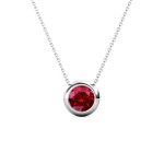 DESTINY Moon January garnet Birthstone Necklace With Swarovski Crystals