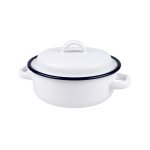 Enamel Veg Dish 18CM W lid