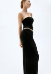 Gathered Maxi Skirt - Black