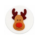 Reindeer On Disc Pack Of 4