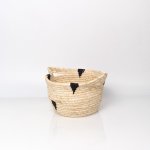 Maize Speck Basket Small - Cream black