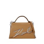 K signature Medium Crossbody Bag -caramel