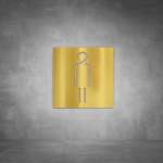 Toilet Female Sign D02 - Polished Brass