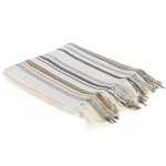 Haven & Earth Protea Pinstripe Aruba Throw Cocoa hunter