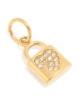 Waterproof Gold Plated Stainless Steel Cubic Zirconia Heart Locket Charm