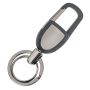 Keyring: Stylised Carabiner Snap Hook & 2 Key Rings: Gunmetal/black