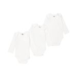 3 Pack Essential Cotton Long Sleeve Baby Bodyvest