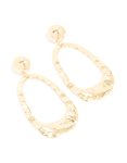 Goldair Gold Organic Rectangle Drop Earrings