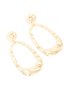 Goldair Gold Organic Rectangle Drop Earrings