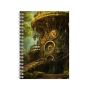 Gear A5 Notebook Spiral And Lined Trendy Steampunk Graphic Notepad Gift 140