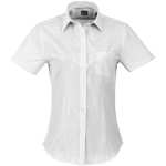 Ladies Short Sleeve Huntington Shirt White Black