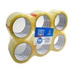 6 Pack Packaging Tape Clear