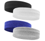 4 Packs Sweat-resistant Fitness Headband - Black White Deep Blue Grey