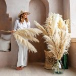10PCS 99.06CM Fluffy Pampas Grass - Perfect For Boho Weddings Farmhouse & Garden Decor