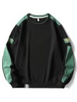 Men's Color Block Pullover Sweatshirt Stylish Long Sleeve Tee Trendy Casual Top For Spring & Autumn Daily Life