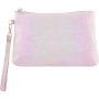 Clicks Shiny Flat Pebble Cosmetic Bag Light Pink