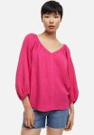 Crinkled Blouse - Cerise