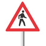 Pedestrians Road Sign W307