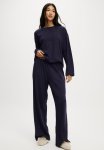 Cotton On Pointelle Rib Pants - Navy Vision