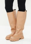 Genius Wide Fit Knee High Chunky Sole Boot - Tan