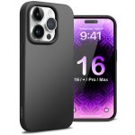Iphone 16 Series Case Black Liquid Silicone Grippy Cover 16 + PRO MAX