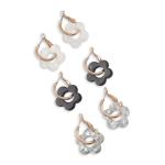 Goldair Gold 3-PACK Assorted Flower Earrings