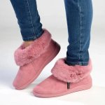 Sharon Fur Top Slippers - Pink - 9