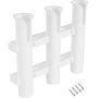 3-POLE Wall Mounted Fishing Rod Holders 3 Tubes Links Fishing Rod Holder Rack Rests