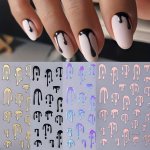 3D Blood Design Nail Art Stickers Self Adhesive Nail Art Decals For Nail Art Decoration Nail Art Supplies For Women And Girls