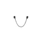 Black Double Diamante Chain Stud Earrings