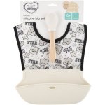 Made 4 Baby Unisex Roll-up Monochrome Silicone Bib
