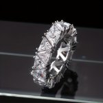 1PC Men's Classic Triangle Zirconia Decor Ring For Daily Wear For Banquet Party Holiday Birthday Anniversary Gift